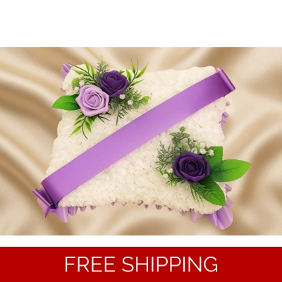 Cushion in Purple and Lilac